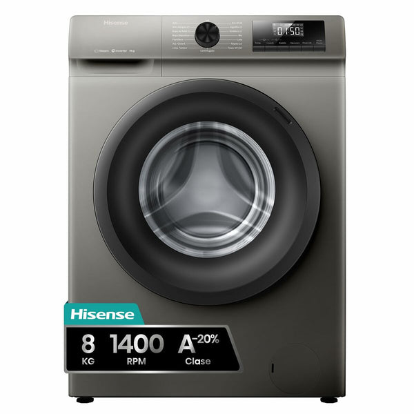 Hisense pesukone 8 kg harmaa