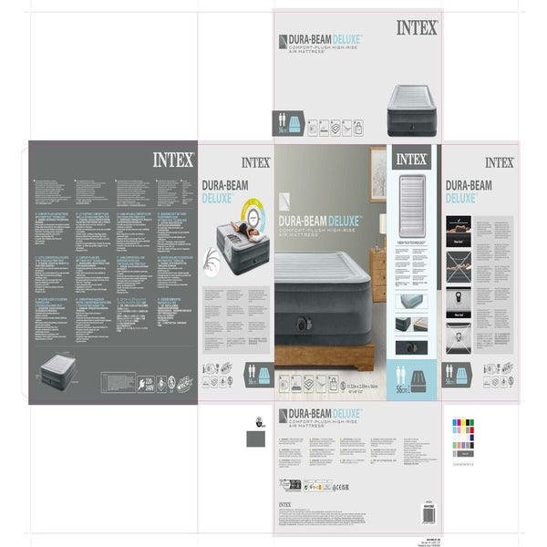 Intex Fiber-Tech puhallettava patja 152 x 56 x 203 cm