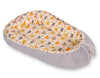 Wendbares Premium Minky Babynest - Cream Animals
