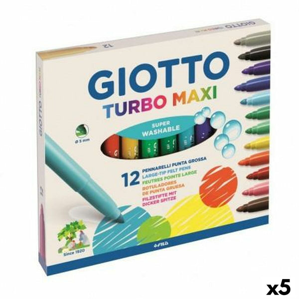Giotto huopakärkiset kynät 5 osaa