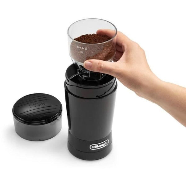DeLonghi kahvimylly 170W, 90g, musta