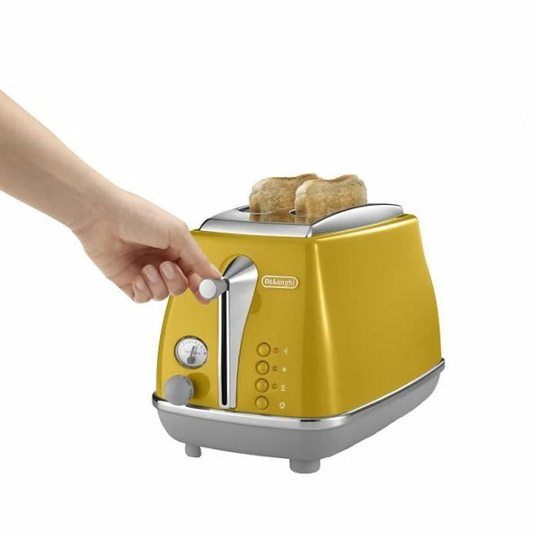 DeLonghi Icona Capitals Leivänpaahdin 900W, Keltainen - Vuodevaatteet.fi