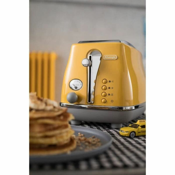 DeLonghi Icona Capitals Leivänpaahdin 900W, Keltainen - Vuodevaatteet.fi