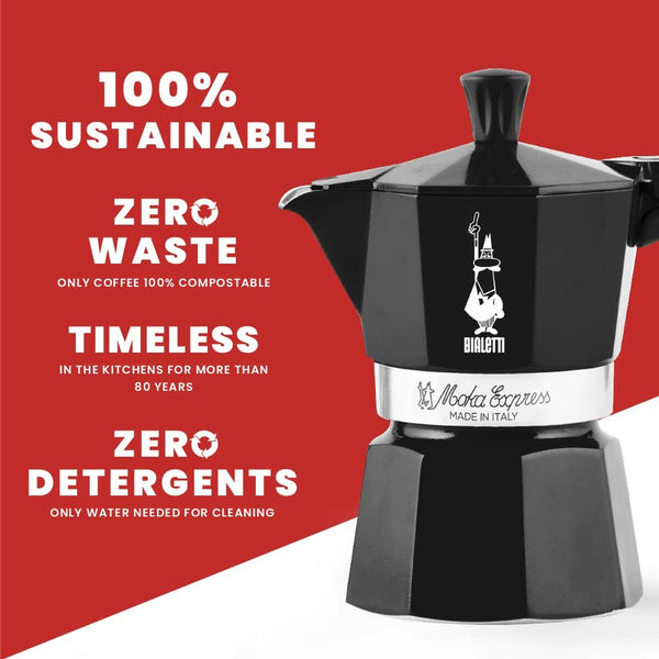 Bialetti Moka Express Mokkapannu Musta