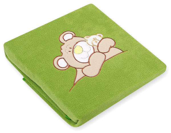 Baby-Fleece-Decke – Teddybär Barnaba Grün