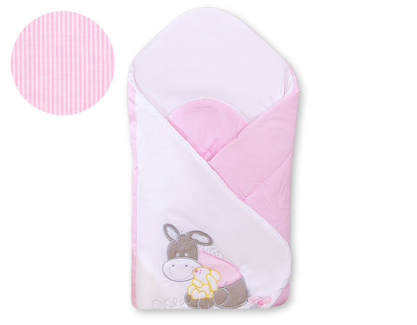 Babynest mit verstärktem Boden - Donkey Luca pink