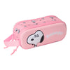 Snoopy kaksilokeroinen pinkki penaali
