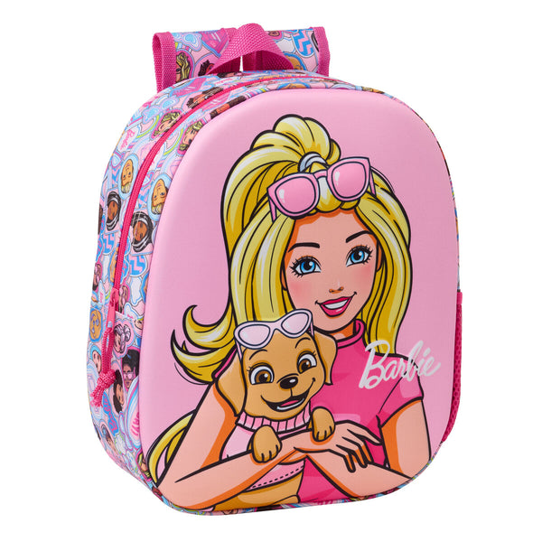 Barbie Lasten Reppu Pinkki 3D
