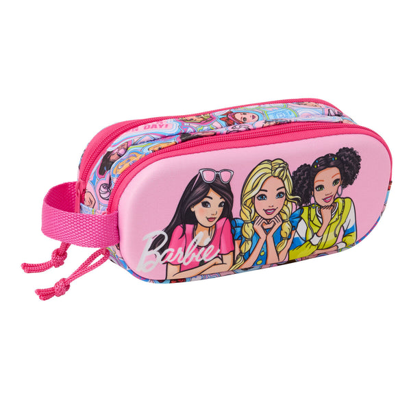 Barbie kaksilokeroinen laukku pinkki 3D