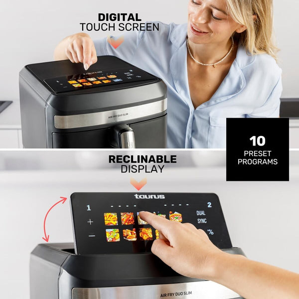 Taurus Airfryer DUO SLIM 13 L - Vuodevaatteet.fi