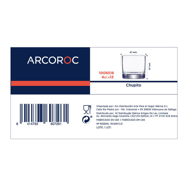 Arcoroc Chupito Shottilasisetti 40 ml, 12 osaa
