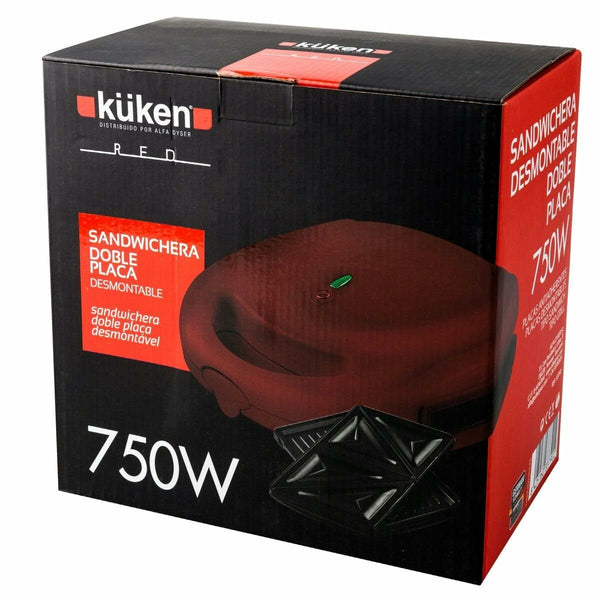 Küken Punainen Voileipäkone 750 W - Vuodevaatteet.fi