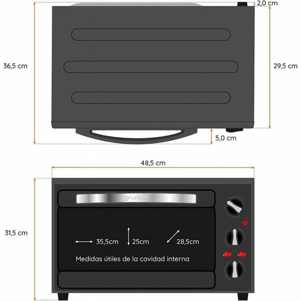 Grunkel leiriuuni 1600 W, 28 L, musta - Vuodevaatteet.fi