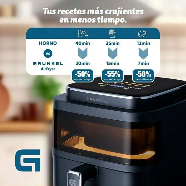 Grunkel Light Fryer 6L Ilmafriteerauskeitin Musta - Vuodevaatteet.fi