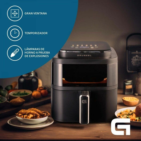 Grunkel Light Fryer 6L Ilmafriteerauskeitin Musta - Vuodevaatteet.fi