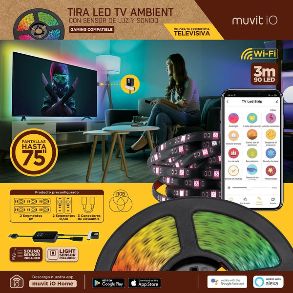 Muvit iO Musta LED-nauha 3 m