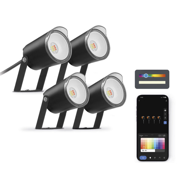 KSIX SmartLED älykäs LED-valonheitin 3000K musta