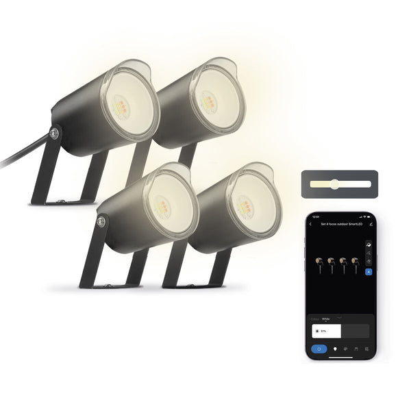 KSIX SmartLED älykäs LED-valonheitin 3000K musta