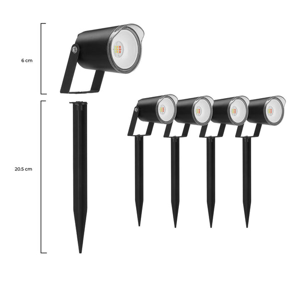 KSIX SmartLED älykäs LED-valonheitin 3000K musta