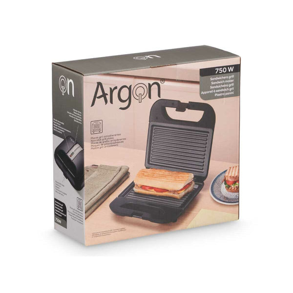 Argon Musta Teräs Voileipäkone 750 W - Vuodevaatteet.fi