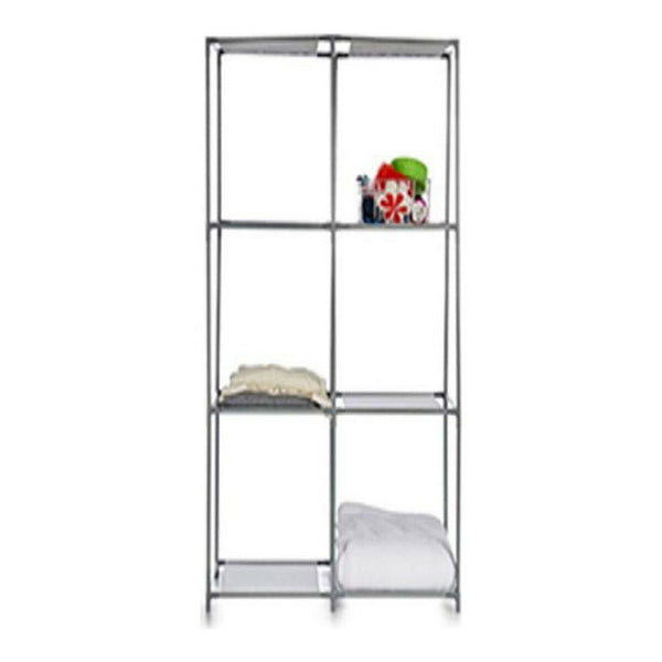Harmaat Hyllyt Metalli Kangas Muovinen 35x102x68 cm