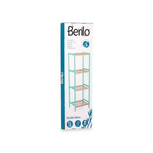 Berilo Kylpyhuonehylly Mintunvihreä 4 Hyllyä
