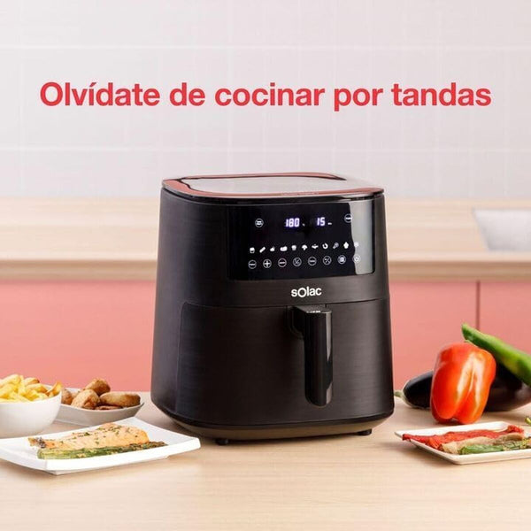 Solac Airfryer Musta 7 L - Vuodevaatteet.fi