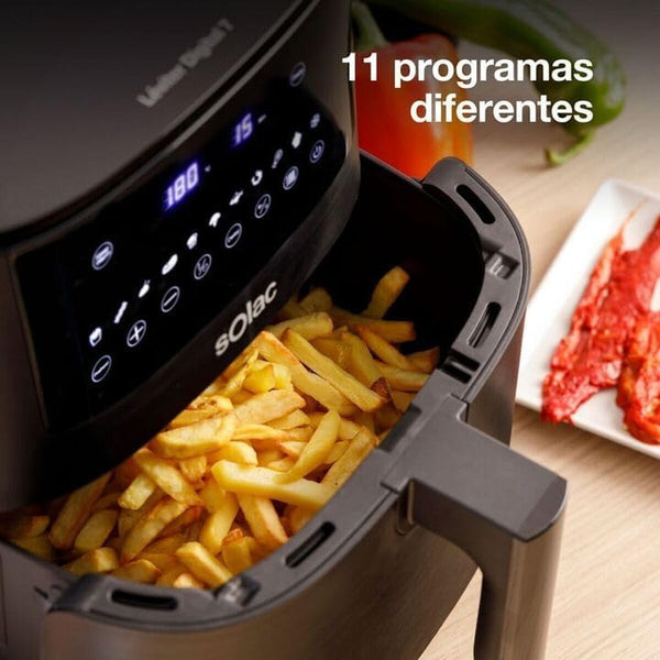 Solac Airfryer Musta 7 L - Vuodevaatteet.fi