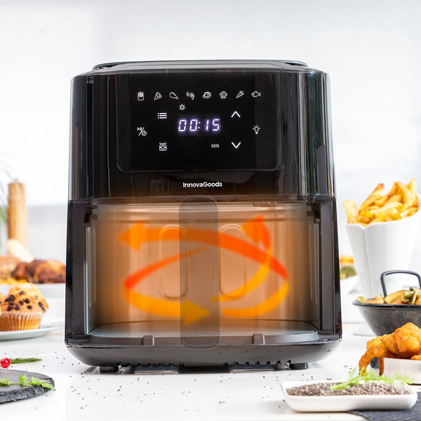 InnovaGoods Airfryer vaa'alla 5L Musta - Vuodevaatteet.fi