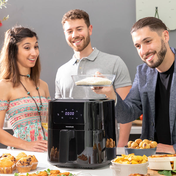 InnovaGoods Airfryer vaa'alla 5L Musta - Vuodevaatteet.fi