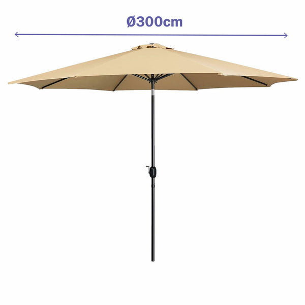 Marbueno Aurinkovarjo Ø 300 cm Ruskea