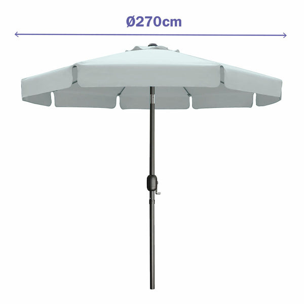 Marbueno Aurinkovarjo Ø270 cm Valkoinen