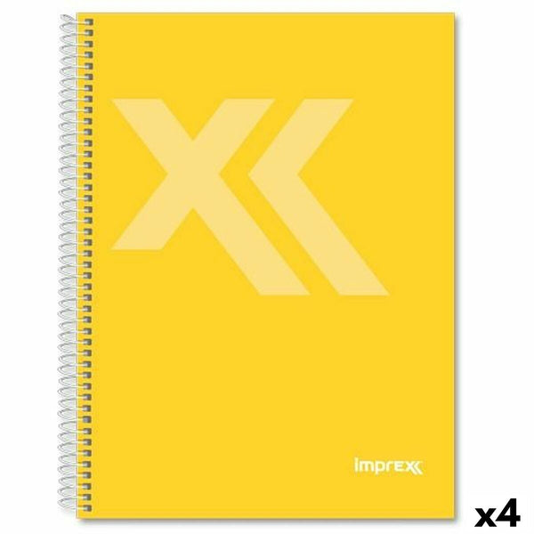 Imprex Keltainen Muistikirja A5, 80 Sivua, 4 kpl