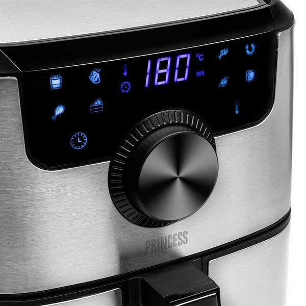 Princess Airfryer 1500 W Musta/Hopea 4,5 L - Vuodevaatteet.fi