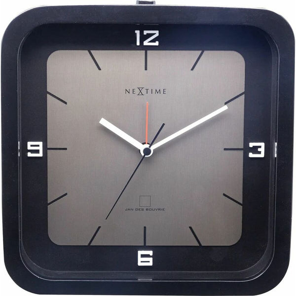 Nextime musta pöytäkello tyylikkäällä designilla