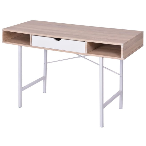 Weißer Tisch mit Schublade Miorel (Eiche)