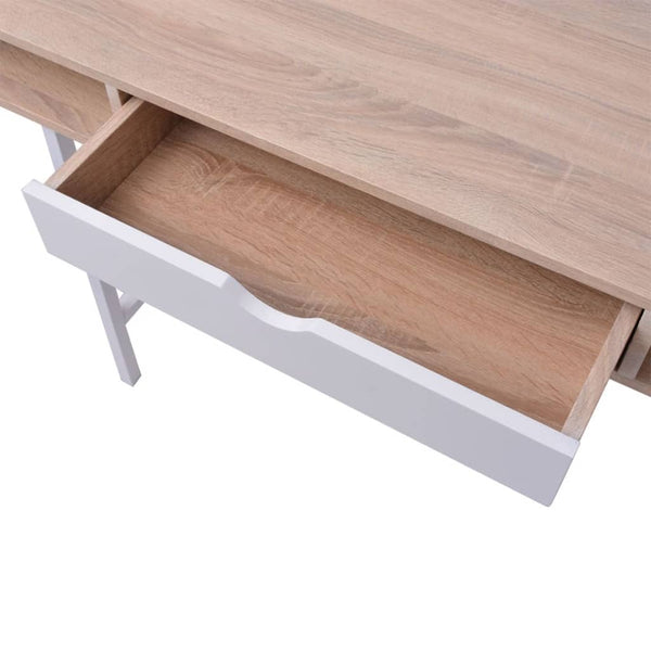 Weißer Tisch mit Schublade Miorel (Eiche)