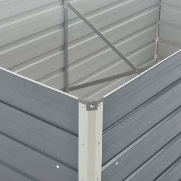 Graues Hochbeet Hareclia 160x80x77cm (verzinkter Stahl)