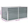 Graues Hochbeet Hareclia 160x80x77cm (verzinkter Stahl)