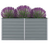 Graues Hochbeet Hareclia 160x80x77cm (verzinkter Stahl)