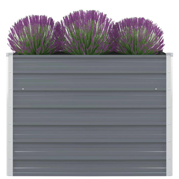 Graues Hochbeet Casandra 100x100x77cm (verzinkter Stahl)