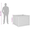 Graues Hochbeet Casandra 100x100x77cm (verzinkter Stahl)