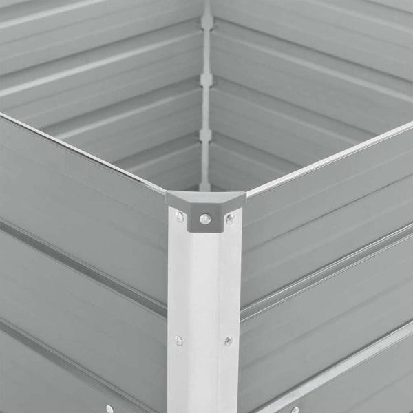 Graues Hochbeet Casandra 100x100x77cm (verzinkter Stahl)
