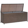 Braune Garten-Aufbewahrungsbox Gioga 120x50x60cm (Polyrattan)