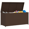 Braune Garten-Aufbewahrungsbox Gioga 120x50x60cm (Polyrattan)