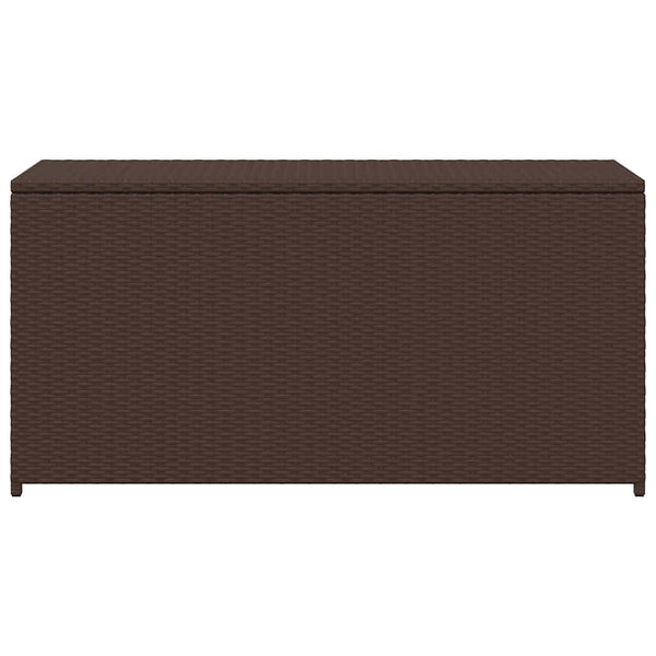 Braune Garten-Aufbewahrungsbox Gioga 120x50x60cm (Polyrattan)