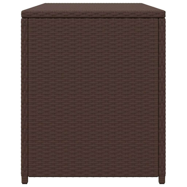 Braune Garten-Aufbewahrungsbox Gioga 120x50x60cm (Polyrattan)