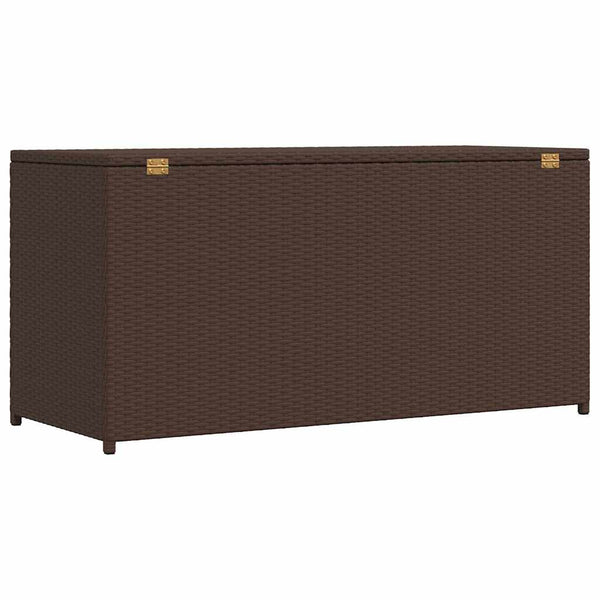 Braune Garten-Aufbewahrungsbox Gioga 120x50x60cm (Polyrattan)