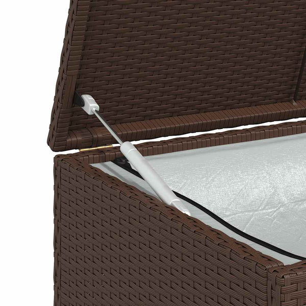 Braune Garten-Aufbewahrungsbox Gioga 120x50x60cm (Polyrattan)