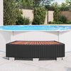Schwarze Whirlpoolstufe Polyrattan Vuca 92x45x25cm